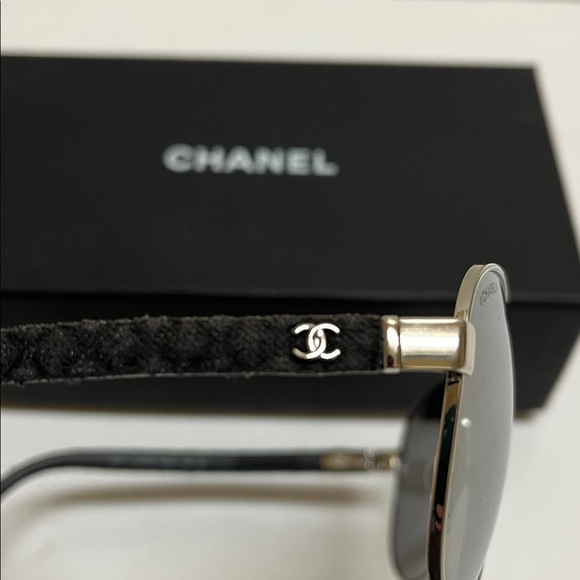 Chanel Metallic Aviator Sunglasses main image 7